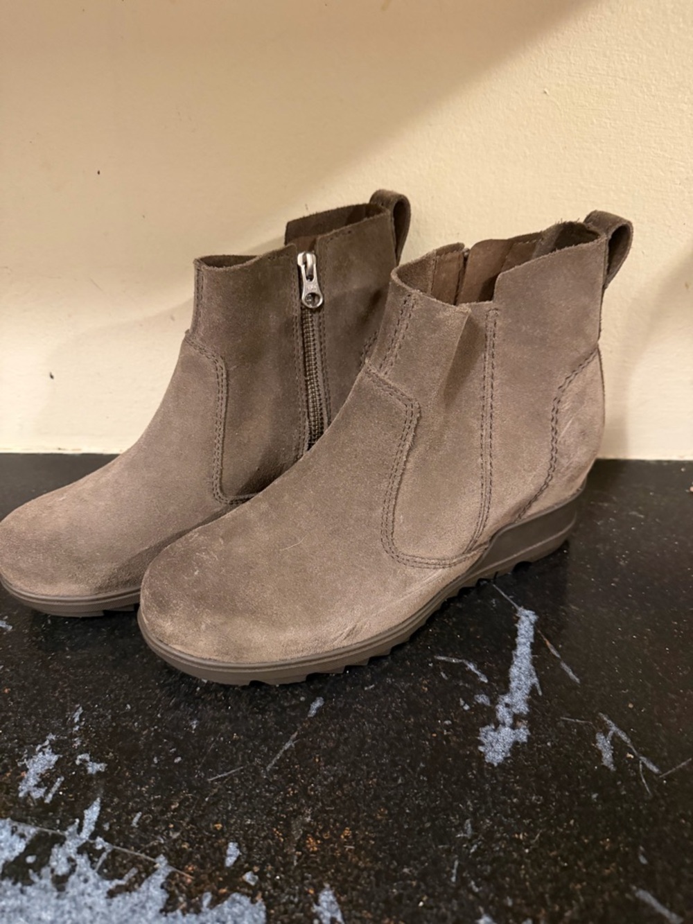SOREL Womens Evie Lace Gray Ankle Boots Size 7 NEW